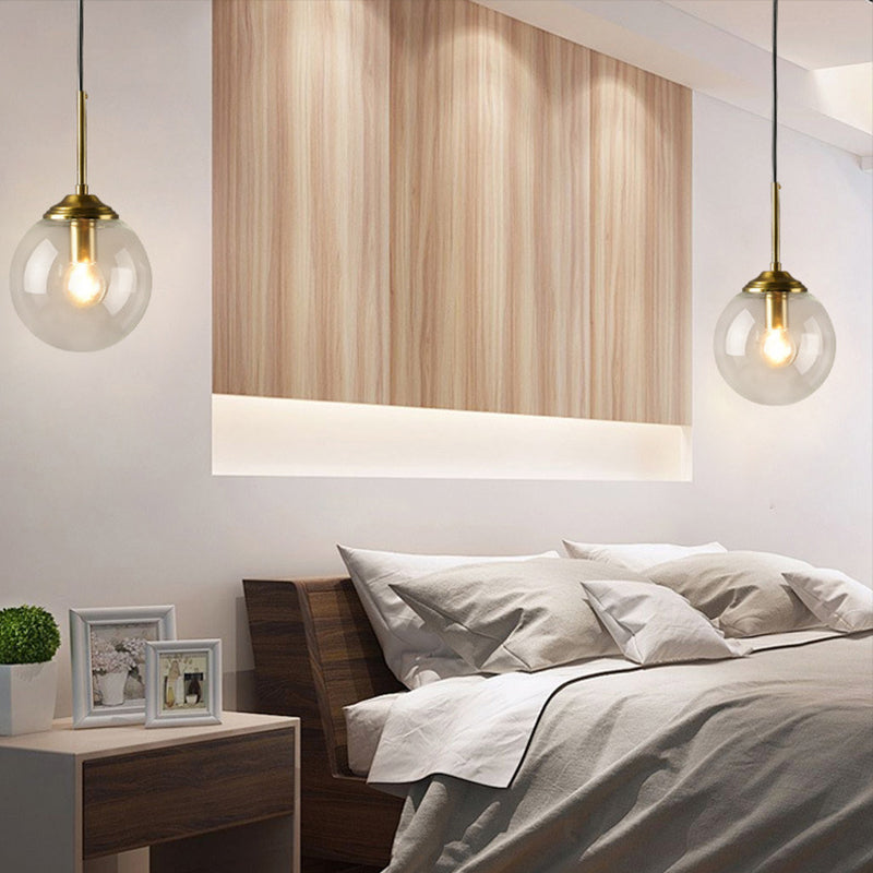 Globe Glass Veggmontert Lysarmatur Moderne 1 Hode Gull Veggbelysning for Soverom | Skanto