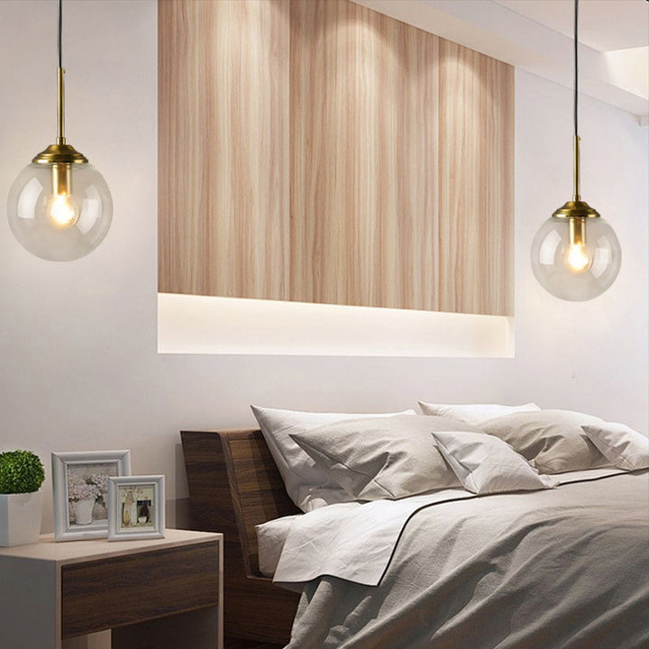 Globe Glass Veggmontert Lysarmatur Moderne 1 Hode Gull Veggbelysning for Soverom | Skanto