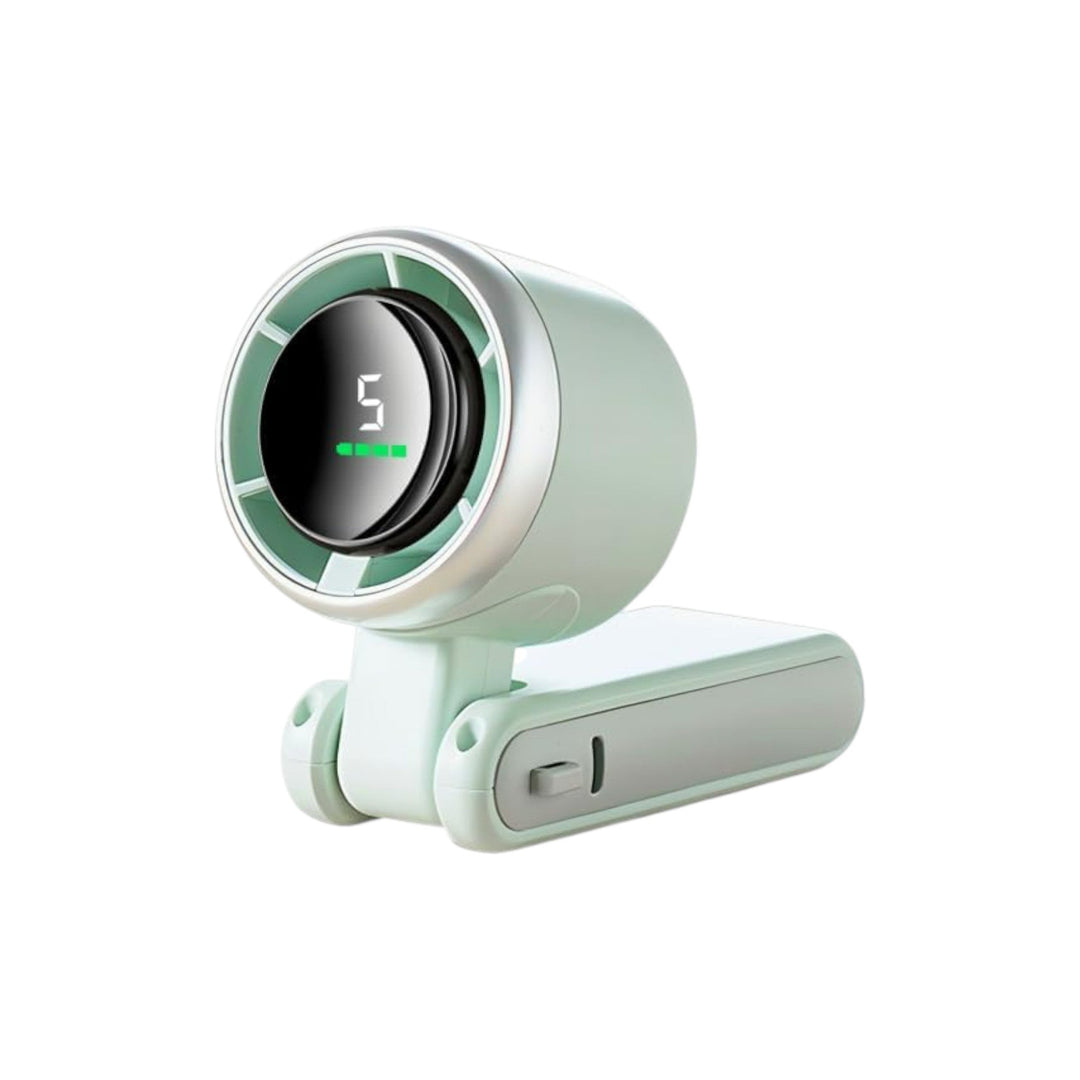 3-i-1 Mini Håndholdt Turbo Vifte – Skrivebord, Nakke & Bærbar Kjølevifte (Oppladbar) | Skanto