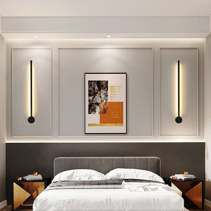 Slim Tube Formet Vegglampe Moderne Metall Stue LED Vegglampe Fixture | Skanto