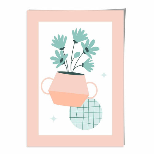 Boho kjøkken pastellfarger rosa blå plakat nr. 1