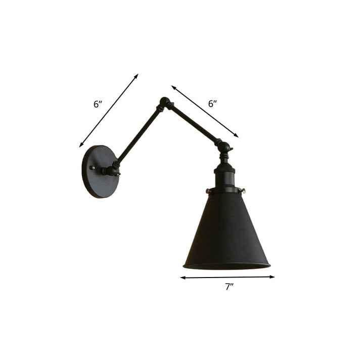 IndustrialFarm – Vegglampe i Svart/Rust med Rustikk Stil Skanto