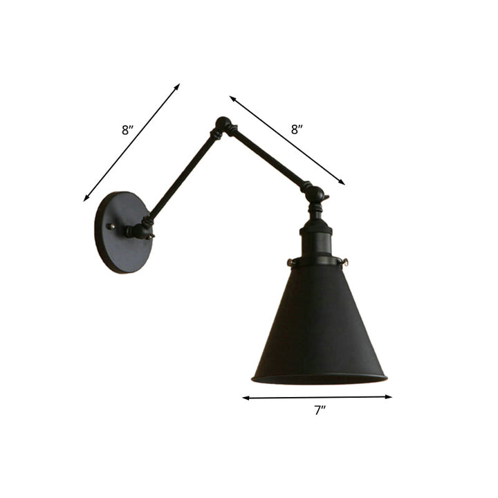 IndustrialFarm – Vegglampe i Svart/Rust med Rustikk Stil Skanto