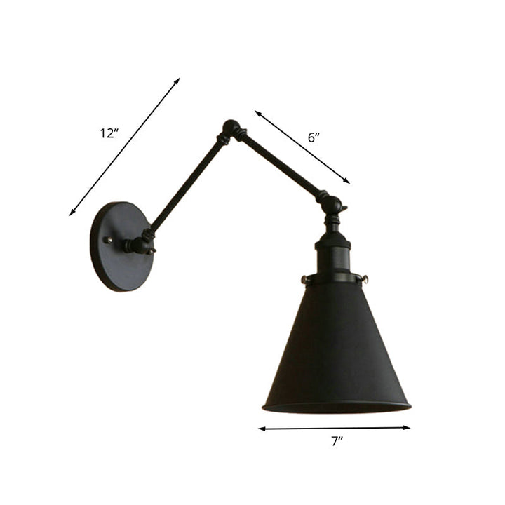 IndustrialFarm – Vegglampe i Svart/Rust med Rustikk Stil Skanto