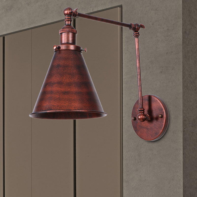 IndustrialFarm – Vegglampe i Svart/Rust med Rustikk Stil Skanto