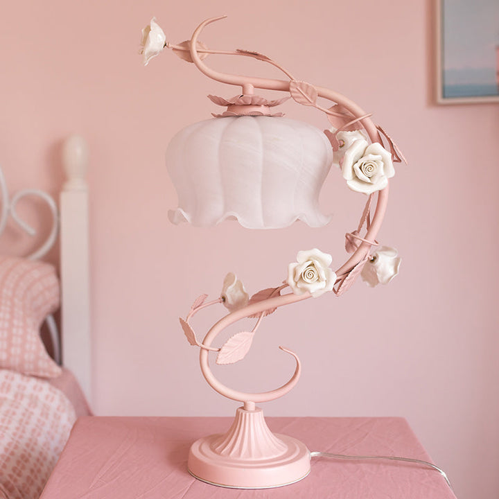 Rose Bordlampe Glass Skantoomst Design Nattbord Lys | Skanto