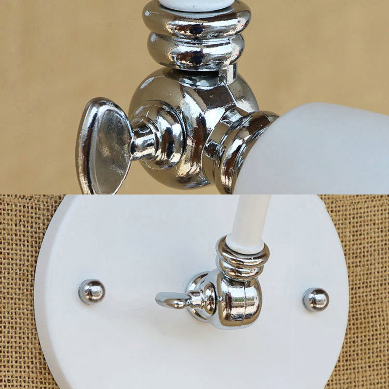 Skanto | 1 Lyspære Vegglampe Retro Stil Svingarm Metall Mini Vegglampe i Hvit for Kontoret