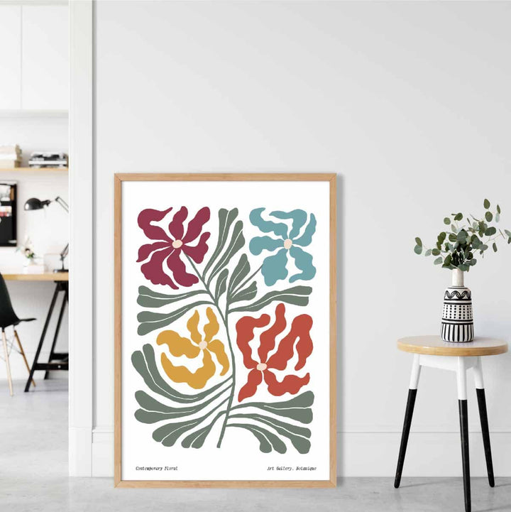 Moderne bohemsk blomsterplakat nr. 1 botanisk