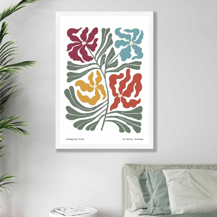 Moderne bohemsk blomsterplakat nr. 1 botanisk