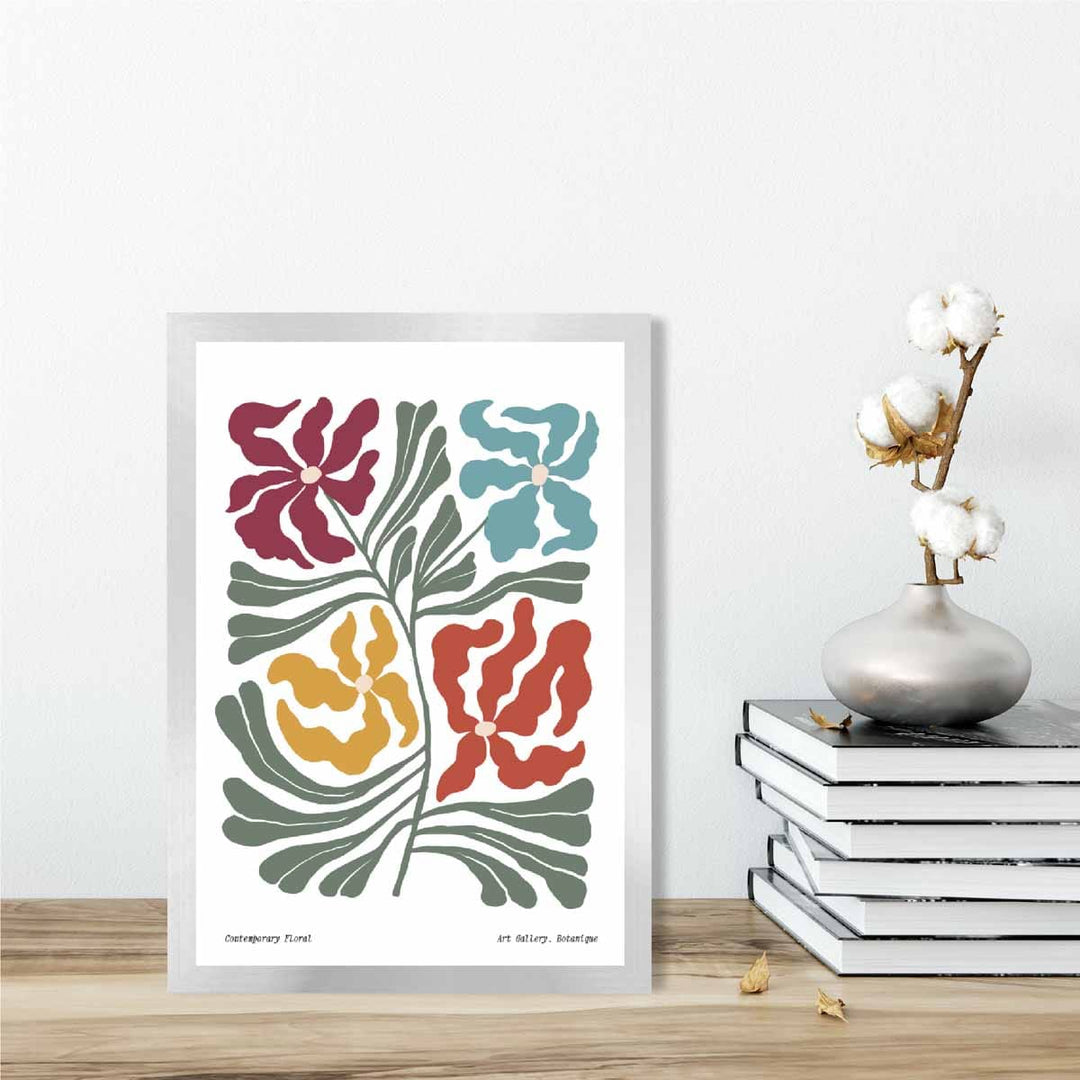 Moderne bohemsk blomsterplakat nr. 1 botanisk
