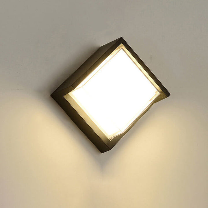 Moderne Kreativ Geometri Aluminium Utendørs Vanntett LED Vegglykt Lampe | Skanto