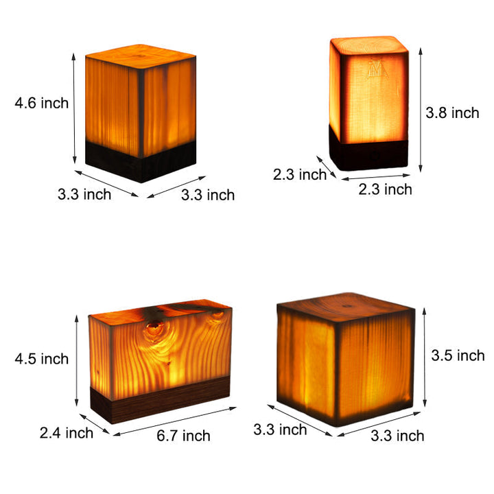 Skanto | LumiWood – LED bordlampe med batteri og berøringskontroll