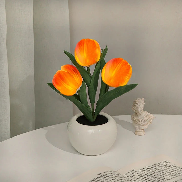 Skanto | LED Tulipan Nattbordlampe Blomster Bordlampe
