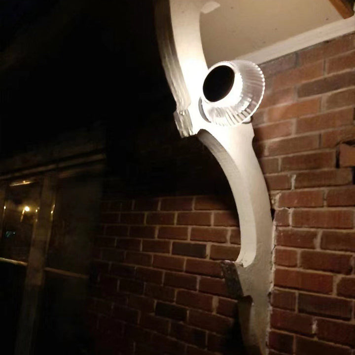 Moderne Retro Sol Jernlegering Plast LED Vanntett Vegg Lys For Utendørs | Skanto