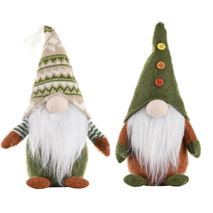 Skanto | Julegrønn Ansiktsløs Gammel Mann Alf Figurine