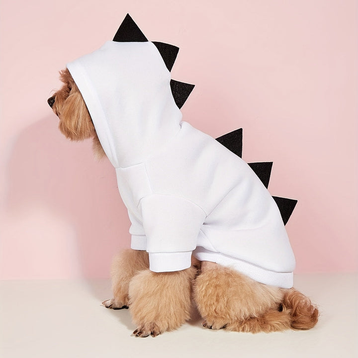 Skanto | Hund Halloween Kostyme Fleece Dinosaur Hoodie | Kjæledyrantrekk Varm