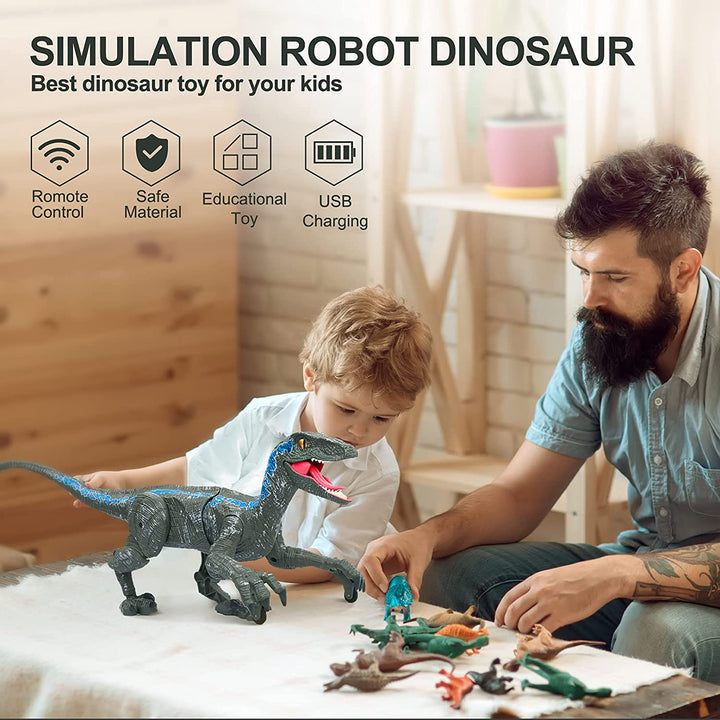 DinoMotion – Realistisk Velociraptor med Fjernkontroll Skanto
