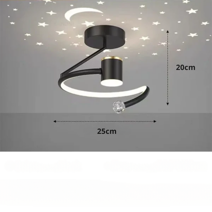 LED Taklampe med Stjernesky – Moderne Kronelys Design for Barnerom og Stuer