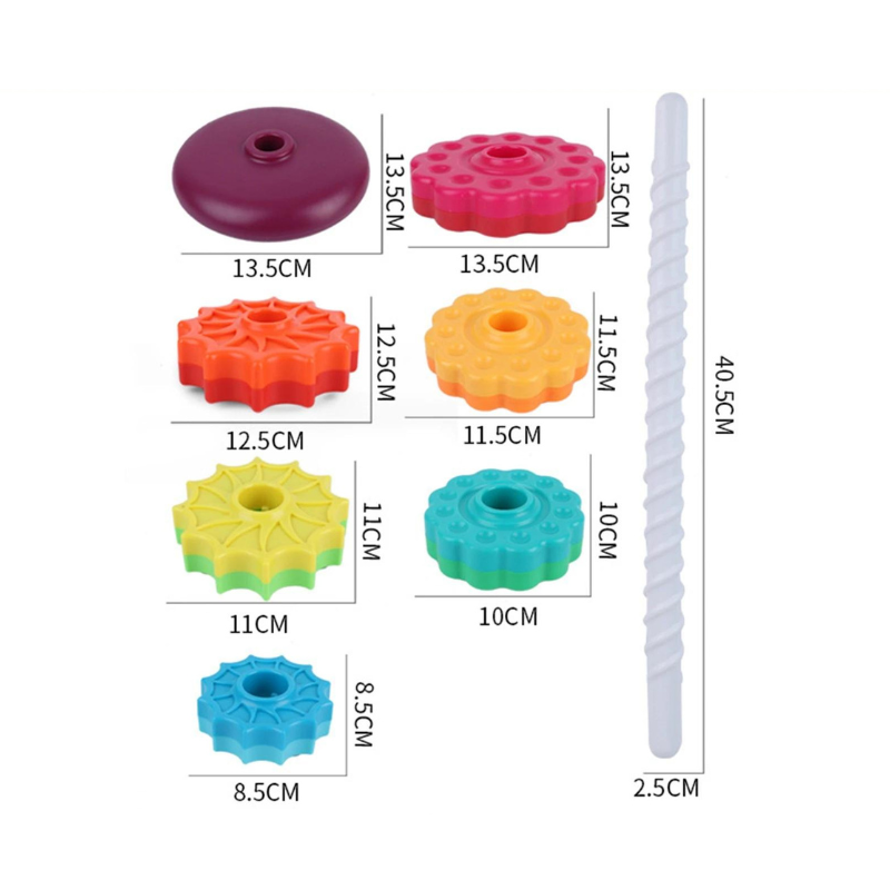 Norvo | ColorSpin Tower | Utvikler kreativitet og motoriske ferdigheter - Fargerik og interaktiv leketelefon