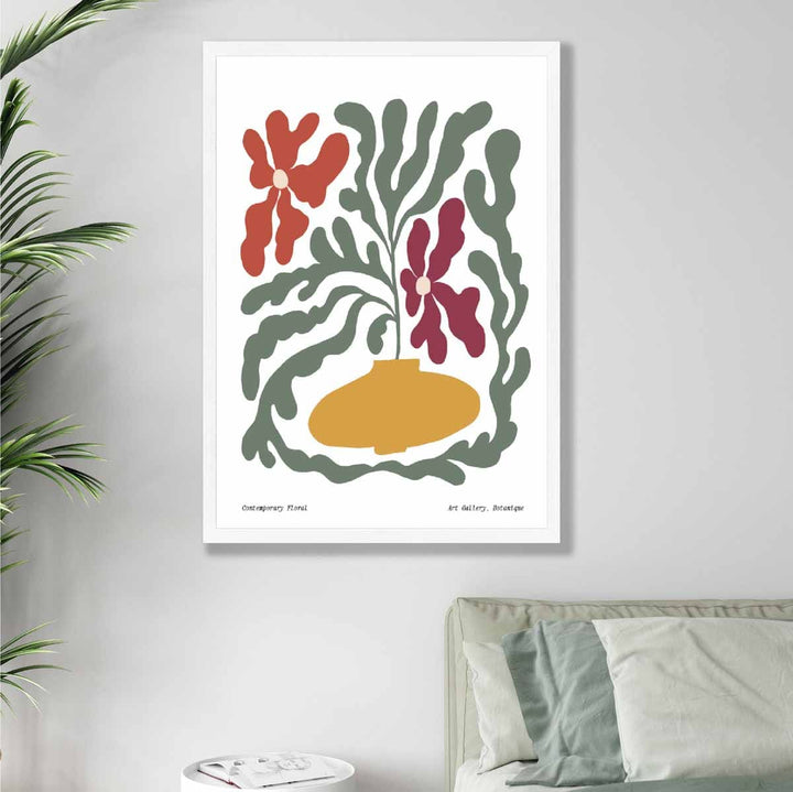 Moderne bohemsk blomsterplakat nr. 2 botanisk