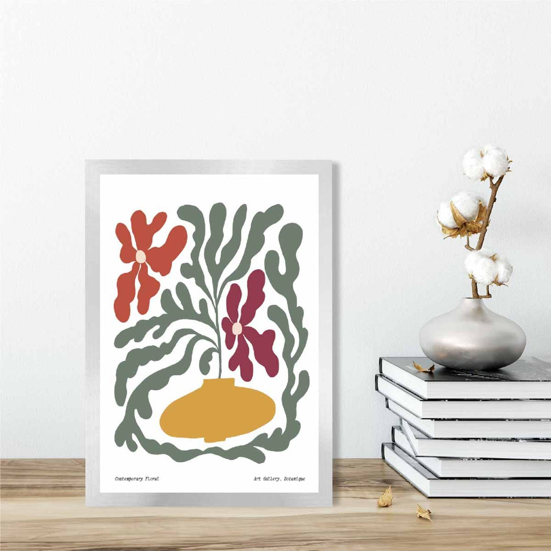 Moderne bohemsk blomsterplakat nr. 2 botanisk