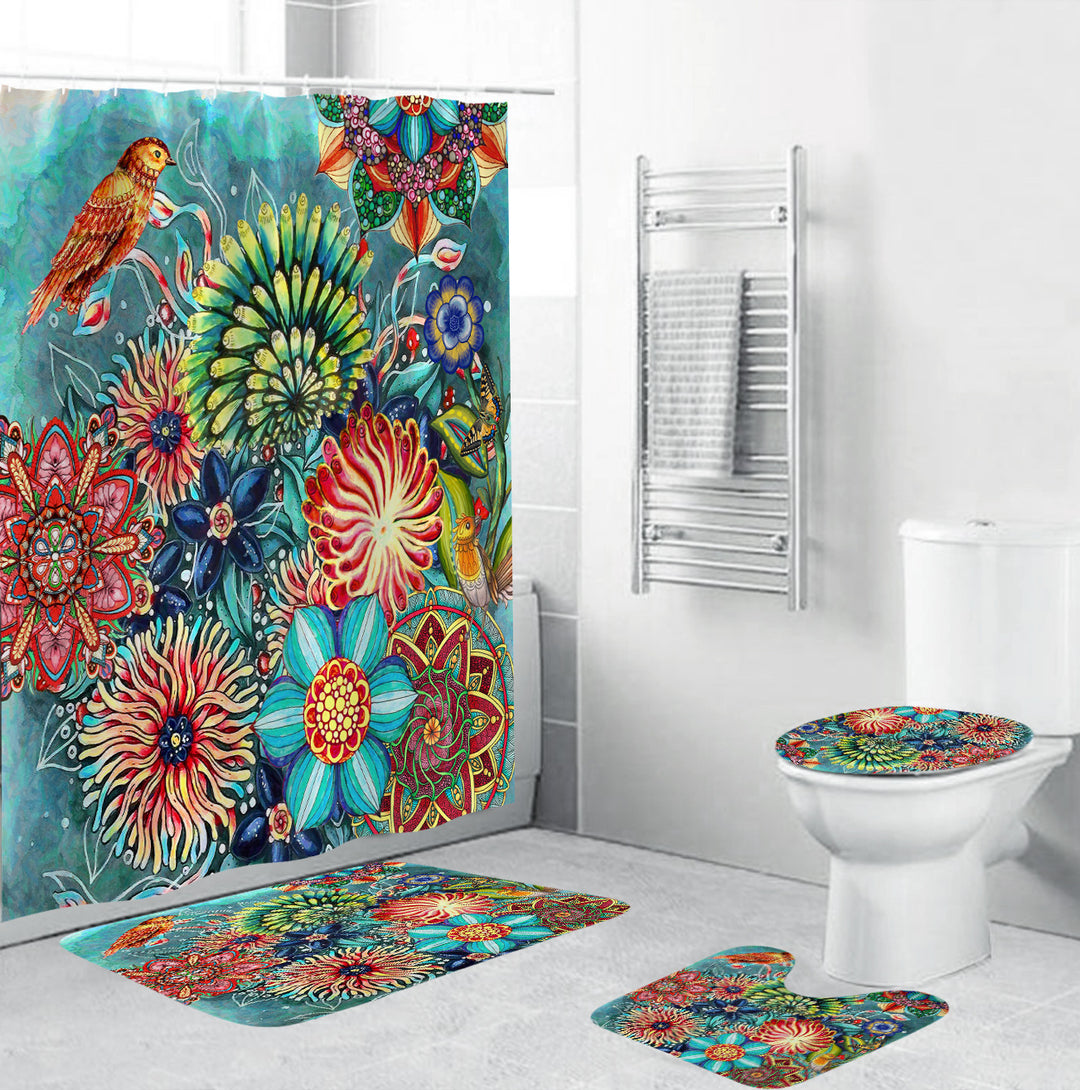 Blomsterdesign badesett Skanto
