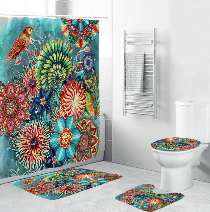 Blomsterdesign badesett Skanto
