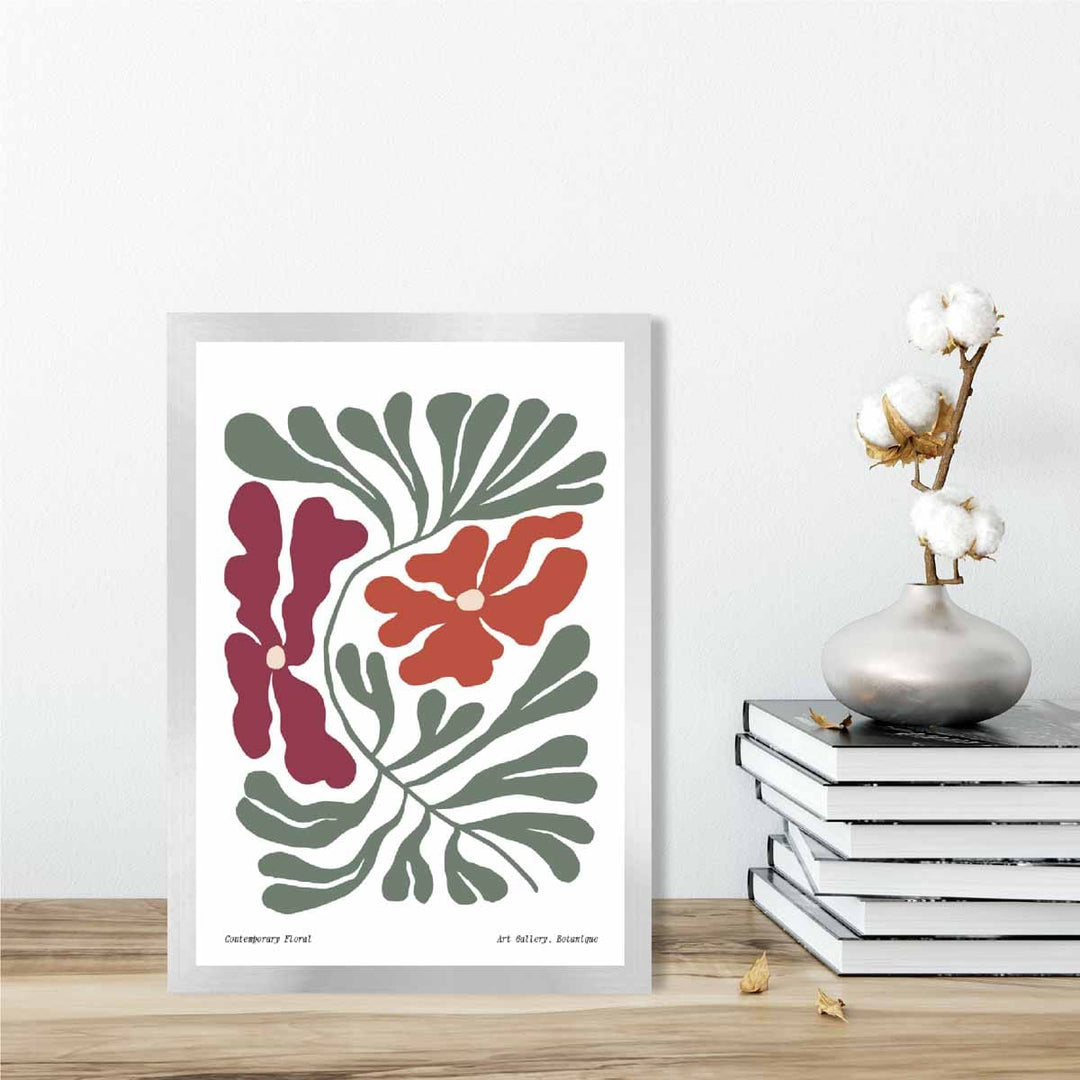 Moderne bohemsk blomsterplakat nr. 4 botanisk
