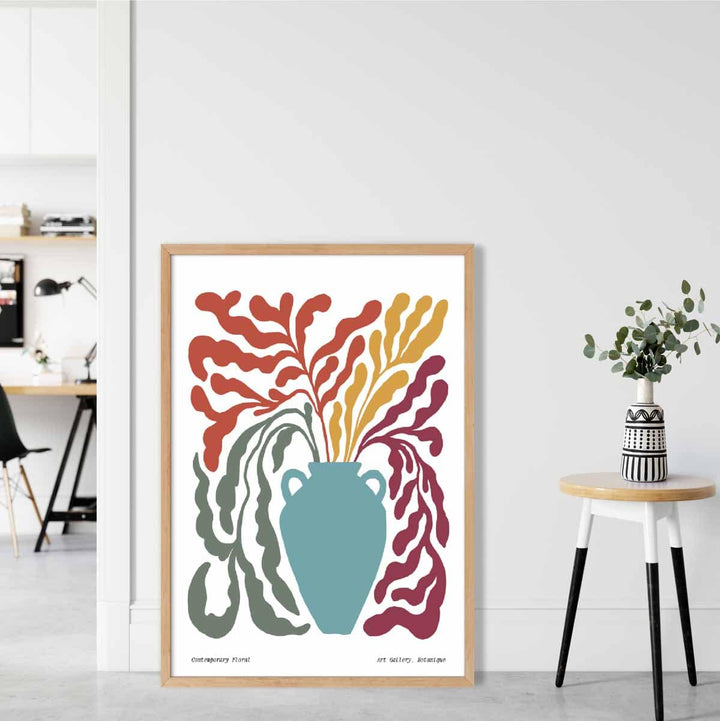 Moderne Boho Blomsterplakat nr. 5 Botanikk