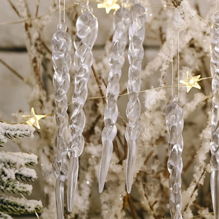 Skanto | 12Pcs Juletre Pynt Kunstige Istapper