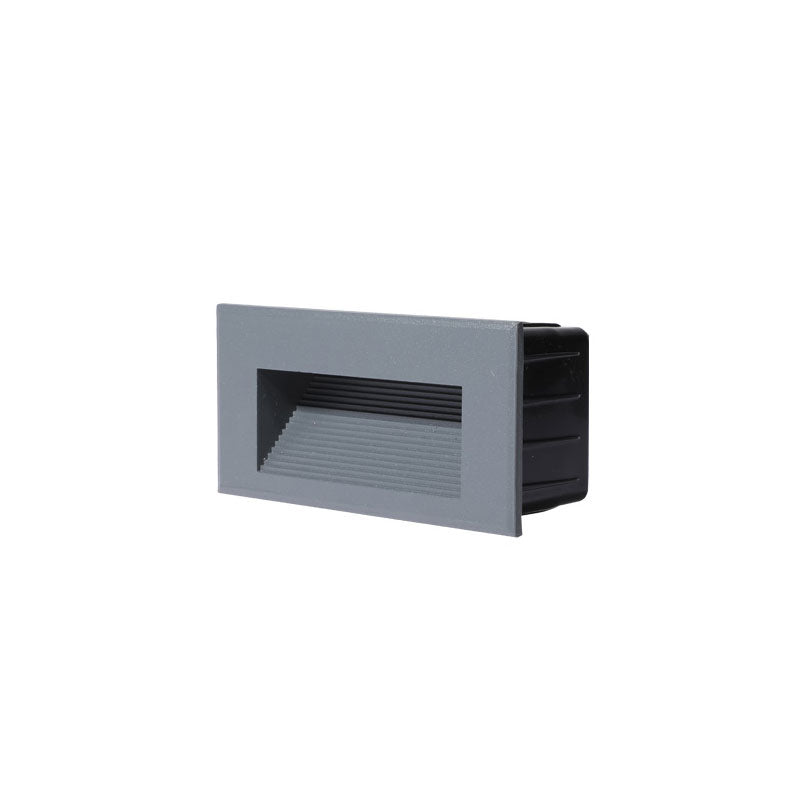 Aluminium Firkantet Nedsenket Vegglampe Minimalistisk Svart LED Fotlampe for Trapp| Skanto
