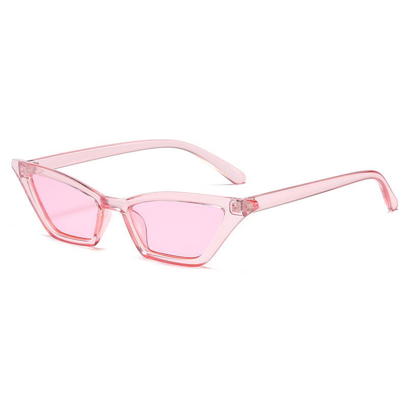 Dame geometrisk solbrille i trendy skjolddesign Skanto
