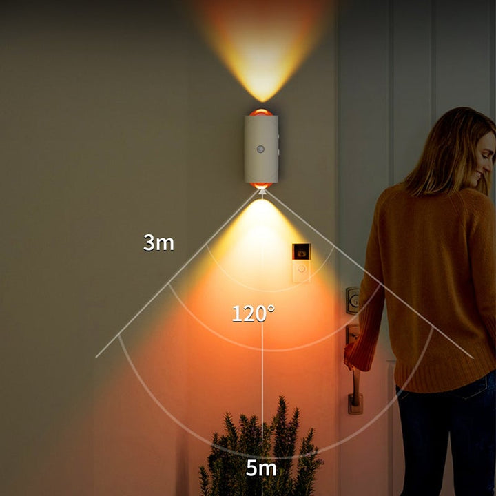 Skanto | Smart bevegelsessensor vegglampe med fargerik gradient