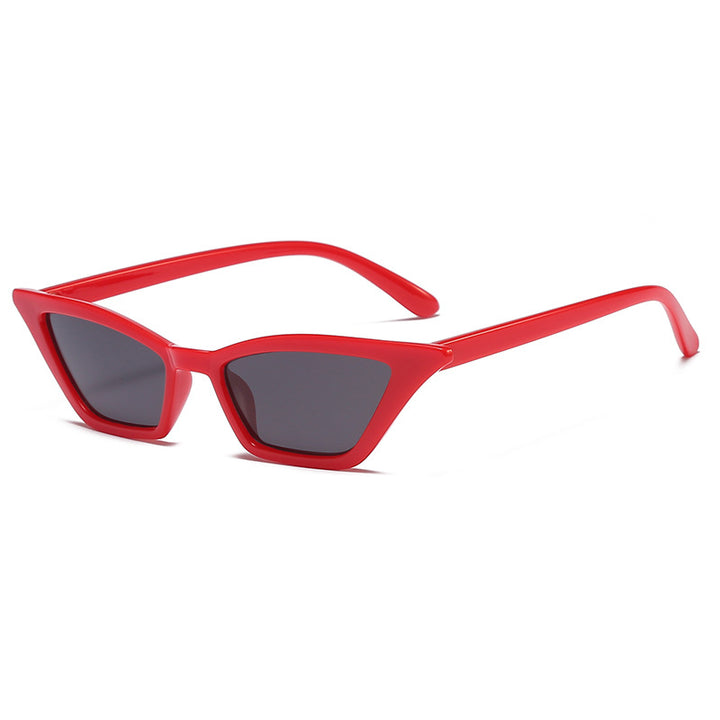 Dame geometrisk solbrille i trendy skjolddesign Skanto