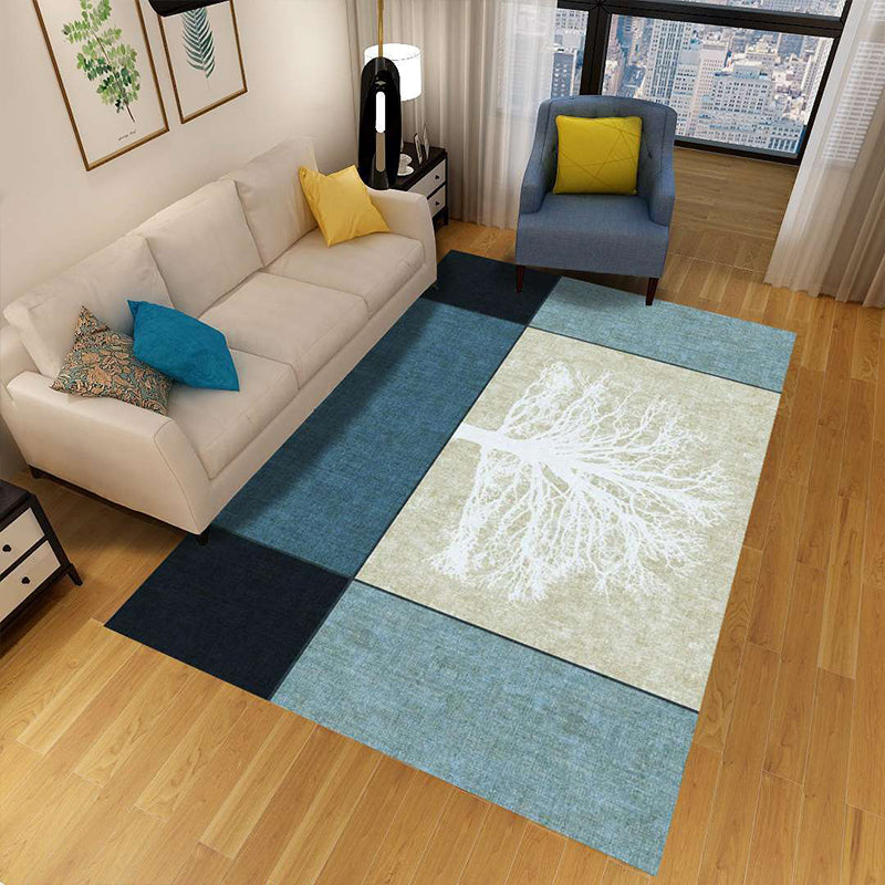 Minimalistisk 3D geometrisk teppe, flerfarget polypropylen-teppe, kjæledyrvennlig, sklisikkert, maskinvaskbart teppe for store rom