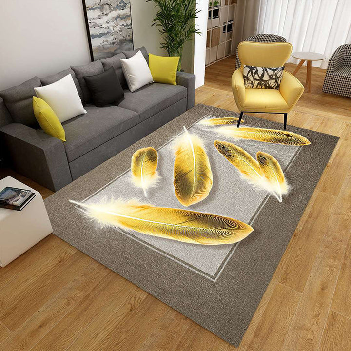 Minimalistisk 3D geometrisk teppe, flerfarget polypropylen-teppe, kjæledyrvennlig, sklisikkert, maskinvaskbart teppe for store rom