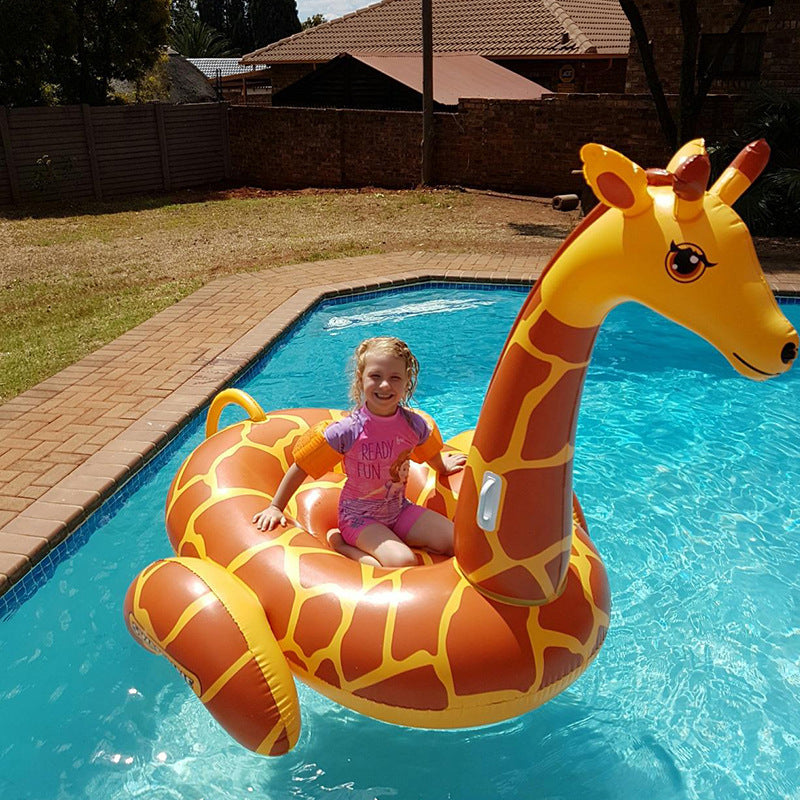 Unisex Oppblåsbar Giraff Bassenget Floater Skanto