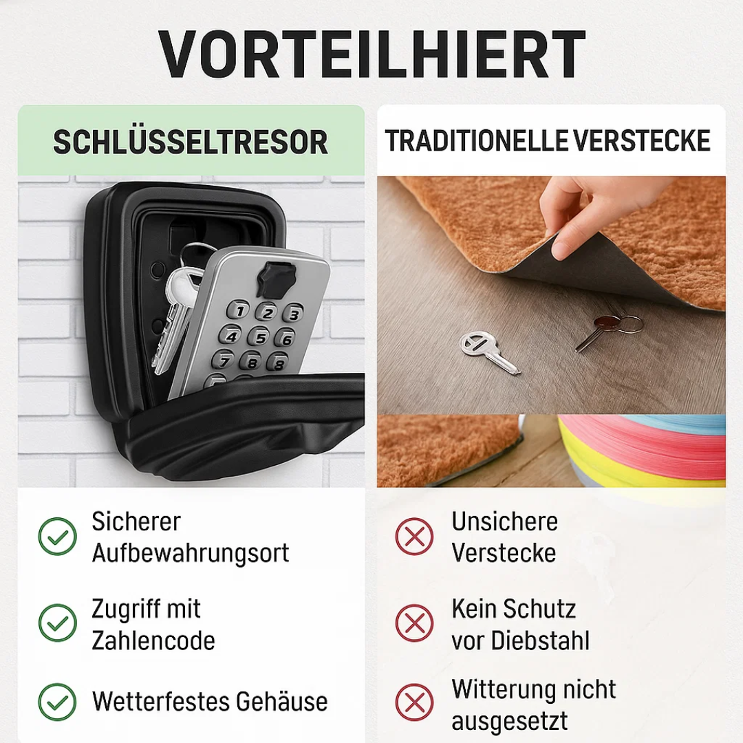 KeyGuard Utendørs Safe – Vanntett Veggmontert Nøkkelboks | Skanto