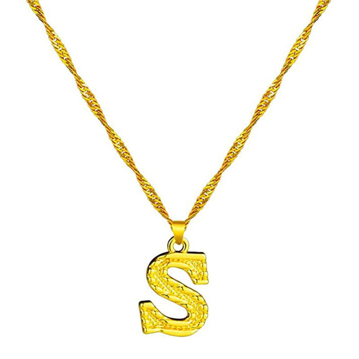 Skanto | 18K gullbelagt initial bokstav halskjede