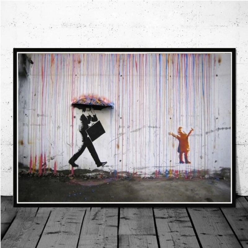Pop Art Gatekunst - Lerret Veggkunst Maleri
