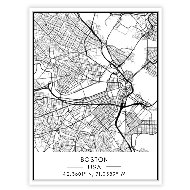 Boston bykart - Lerret Veggkunst Maleri | Skanto