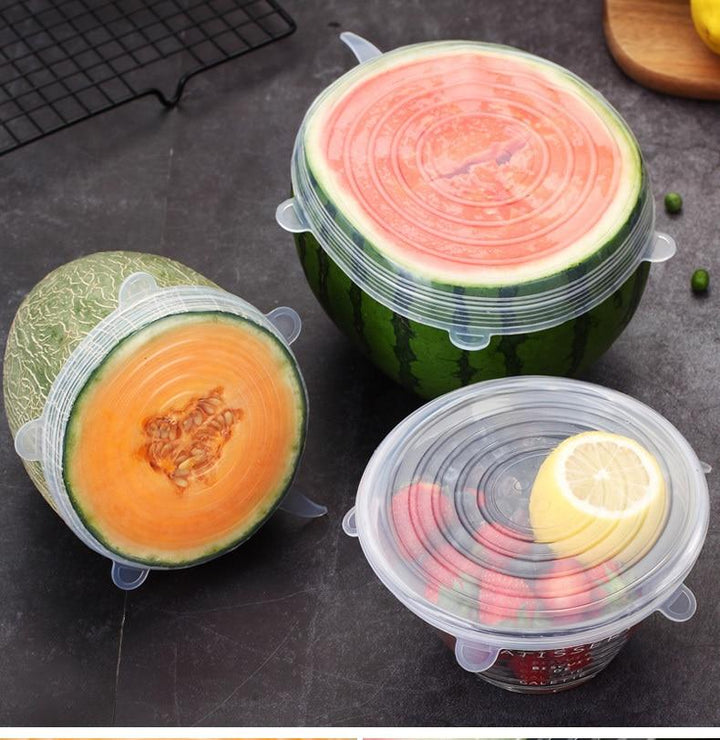 EcoLid - 6 silikon gjenbrukbare stretch-lokk | Skanto