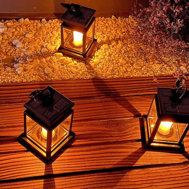 Skanto | Solar Retro Stearinlys Lantern LED Utendørs Hengende Lys