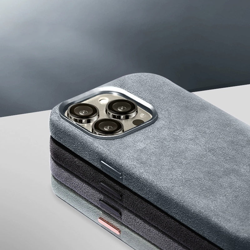 Magnetisk deksel i italiensk Alcantara til iPhone
