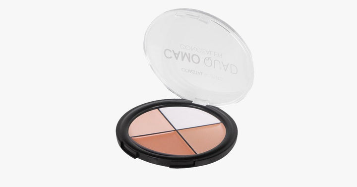 Skanto | Camo Quad Concealer Palette for perfekt dekning - Kompakt og praktisk med 4 nyanser i ett palett