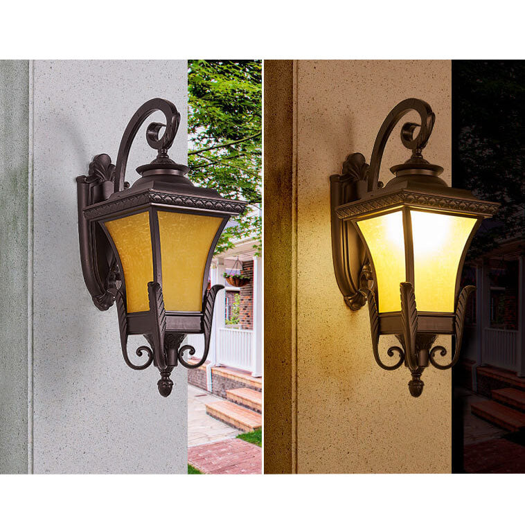 Europeisk stil Retro Aluminium Vanntett Utendørs 1-Lys Vegg Sconce Lampe | Skanto