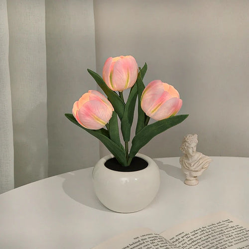 Skanto | LED Tulipan Nattbordlampe Blomster Bordlampe