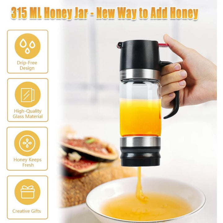 No-Drip Glass Honey Dispenser Skanto