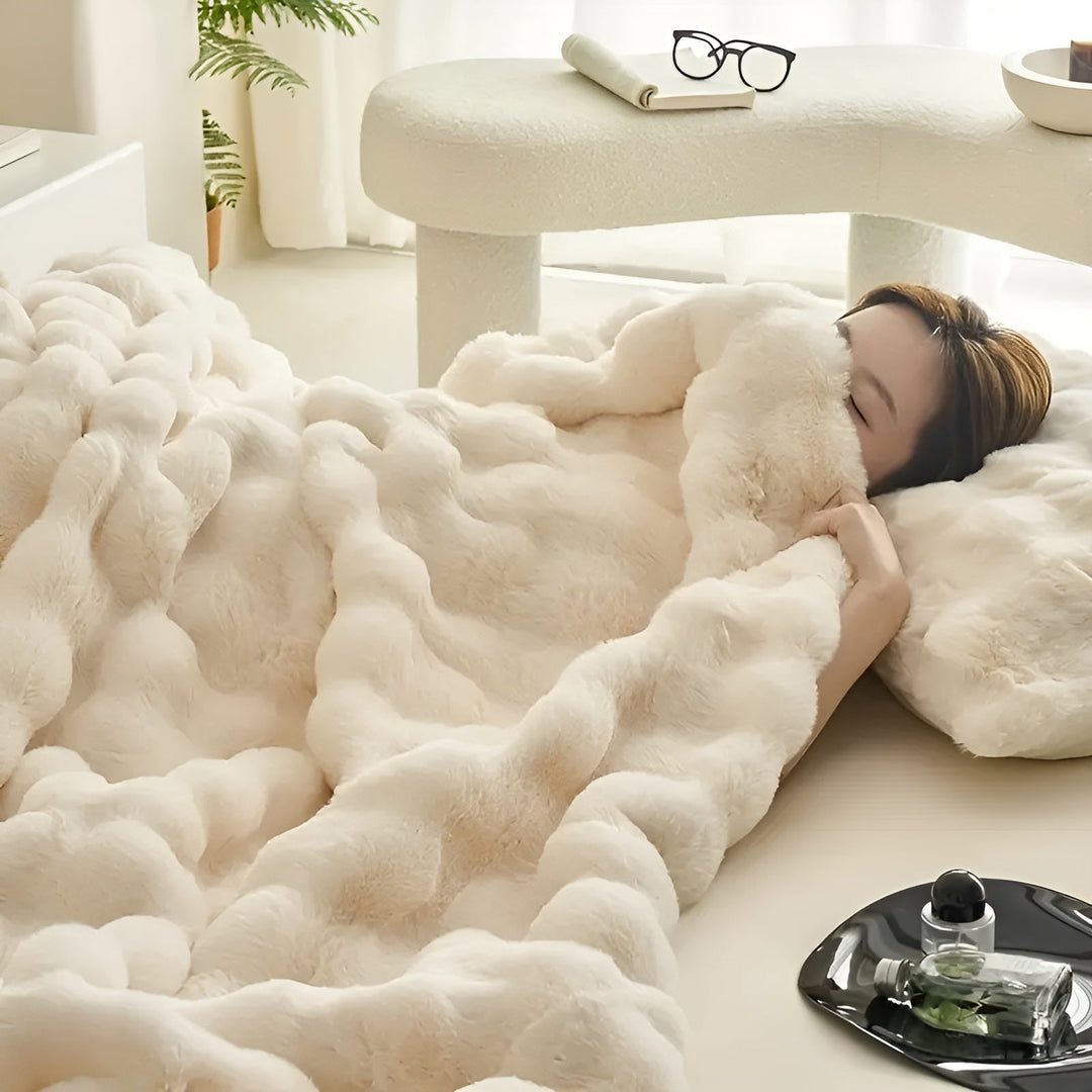 Fleece og fleece-teppe – Ekstra myk & varm | Perfekt for sofa og soverom | Skanto