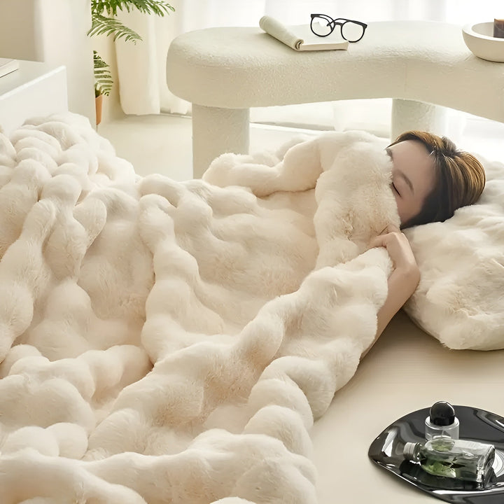 Fleece og fleece-teppe – Ekstra myk & varm | Perfekt for sofa og soverom | Skanto